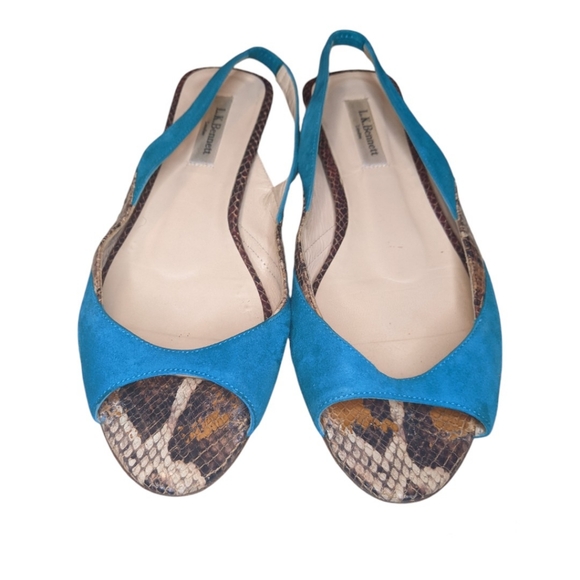 L.K.Bennet Snake Leather Luxury Shoes London Size 39 Europe or 8.5 USA - Picture 2 of 4